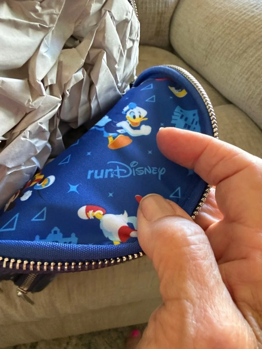 Loungefly Walt Disney World 2024 Marathon Weekend Navy Blue Mini Backpack
